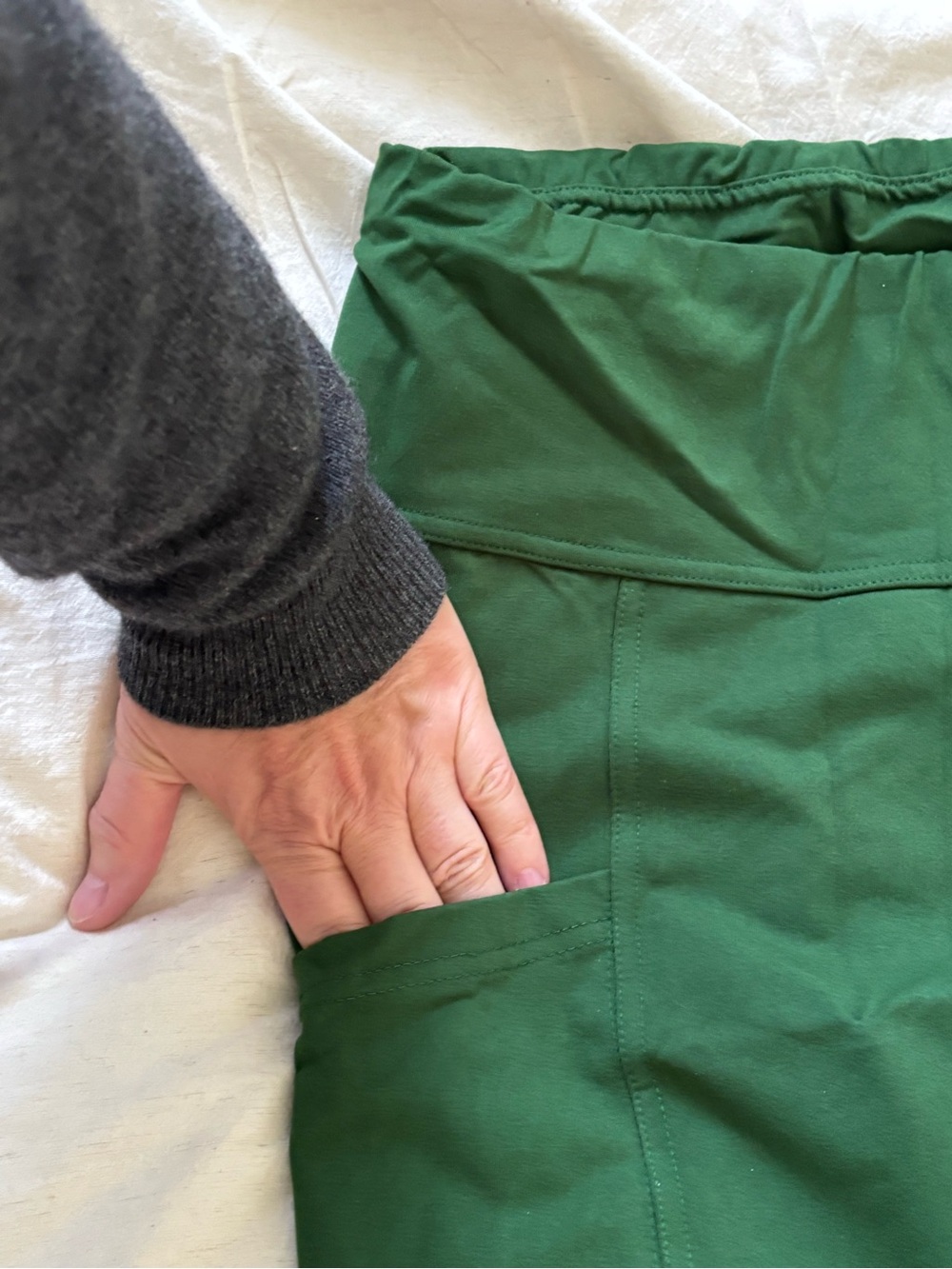 Svaha Women-Owned company Green Athletic Shorts with Side Pockets 4X - Picture 8 of 12